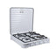 Aragaz cu 4 ochiuri, alimentare pe butelie, culoare alba, compact