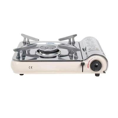 Aragaz de camping, cu aprindere electrica, cu 1 arzator, putere 2.5kw, dimensiuni 33x18x10, crem