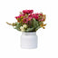Aranjament floral crizantema in ghiveci ceramica, H 20 cm, roz