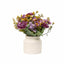 Aranjament floral crizantema mov in ghiveci ceramic, H 20 cm