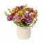 Aranjament floral crizantema mov in ghiveci ceramic, H 20 cm