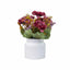 Aranjament floral in ghiveci ceramic, crizantema, 20 cm, culoare grena
