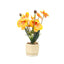 Aranjament floral orhidee in ghiveci ceramica, inaltime 37 cm, portocaliu