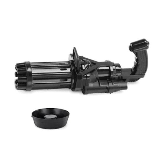 Arma de jucarie FOXMAG24, baloane de sapun, varsta recomandata +3 ani, Negru