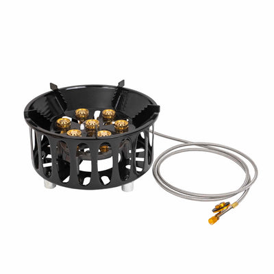 Arzator pirostrie pentru camping, 7 arzatoare, compact si usor