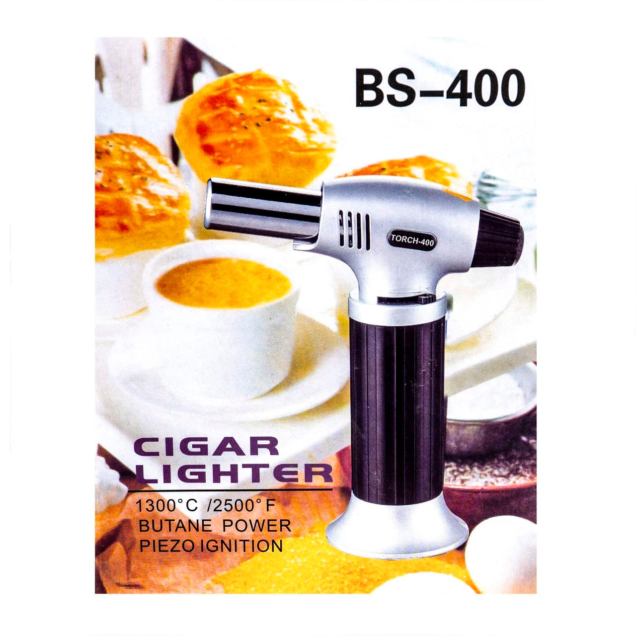 Arzator profesional pe gaz Torch BS-400, reglabil, negru, 16 cm