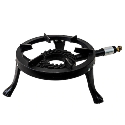 Arzator rotund, pirostrie din fonta, FOXMAG24, diametru 33cm, 2.5m furtun, 2 coliere, stut butelie