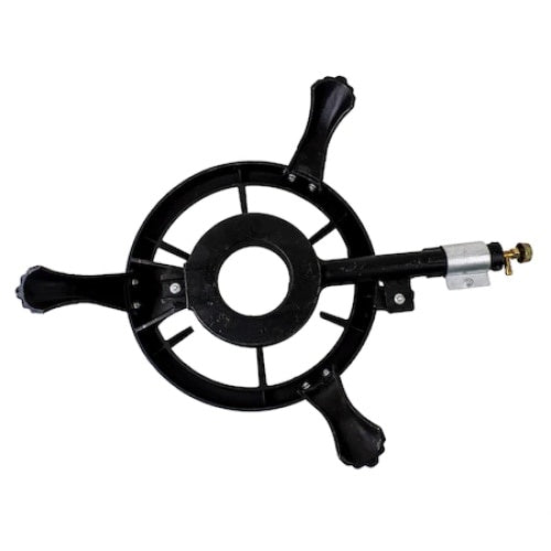 Arzator rotund, pirostrie din fonta, FOXMAG24, diametru 33cm, 2.5m furtun, 2 coliere, stut butelie
