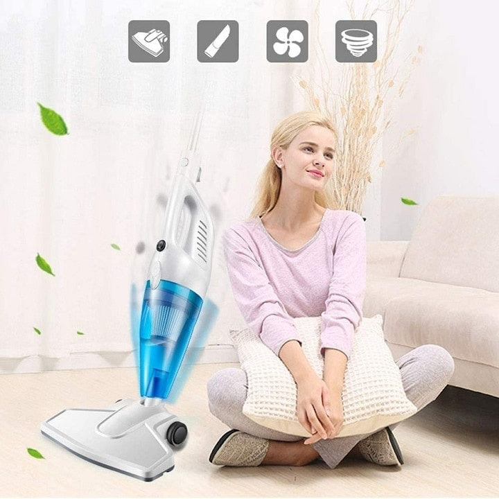 Aspirator 2 in 1, portabil, putere 600W, cu accesorii, filtru HEPA, control pe maner, indicator recipient colector plin, Compartiment scame detasabil, alb