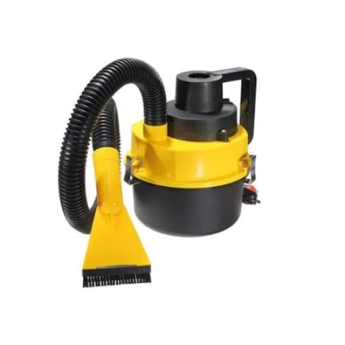 Aspirator Auto FOXMAG24, Turbo, Filtru de Praf Detasabil, Alimentare la Bricheta Auto, Aspira Umed si Uscat, Functie de Umflare, Galben / Negru