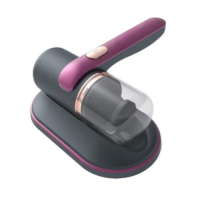 Aspirator de pat anti-acarieni, wireless, igienizare profunda, usor si manevrabil, cu 10000 de vibratii pe minut, mov
