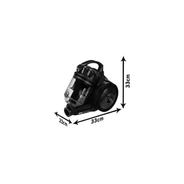 Aspirator fara sac 700W cu filtru HEPA13 si control flux aer pe maner, negru