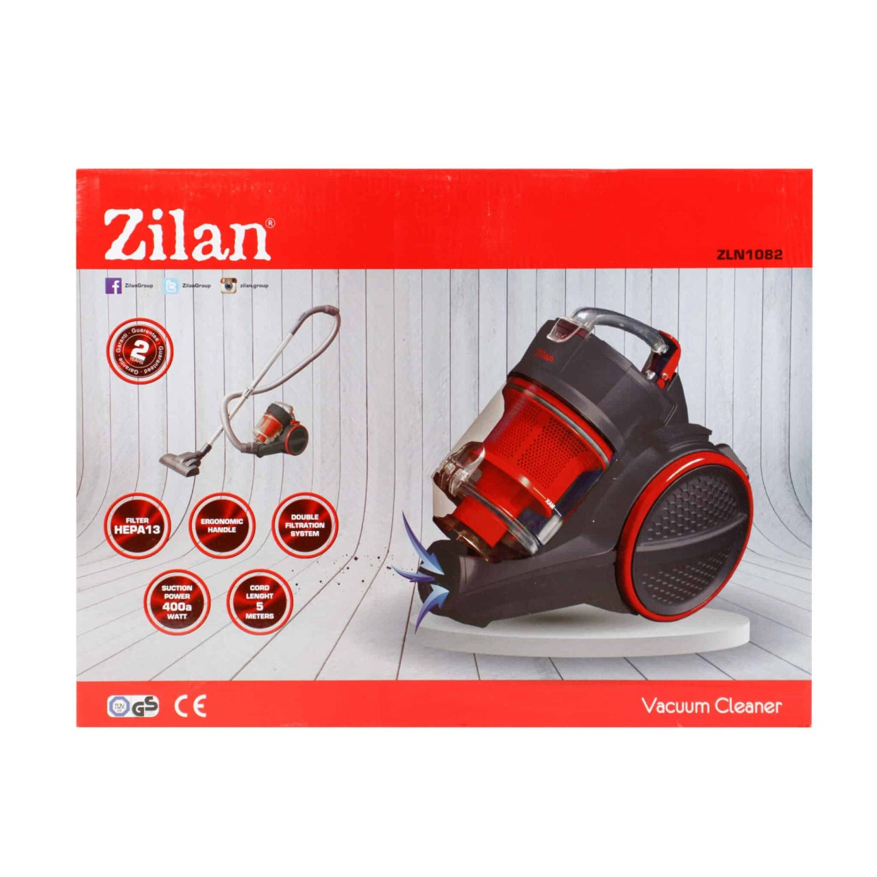 Aspirator fara sac cu filtru HEPA, colectare 2L si sistem dubla filtrare