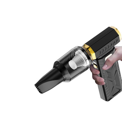 Aspirator /suflanta auto, cu 2 capete, incarcare USB, puternic si rezistent, cu afisaj digital, buton On/OFF, negru