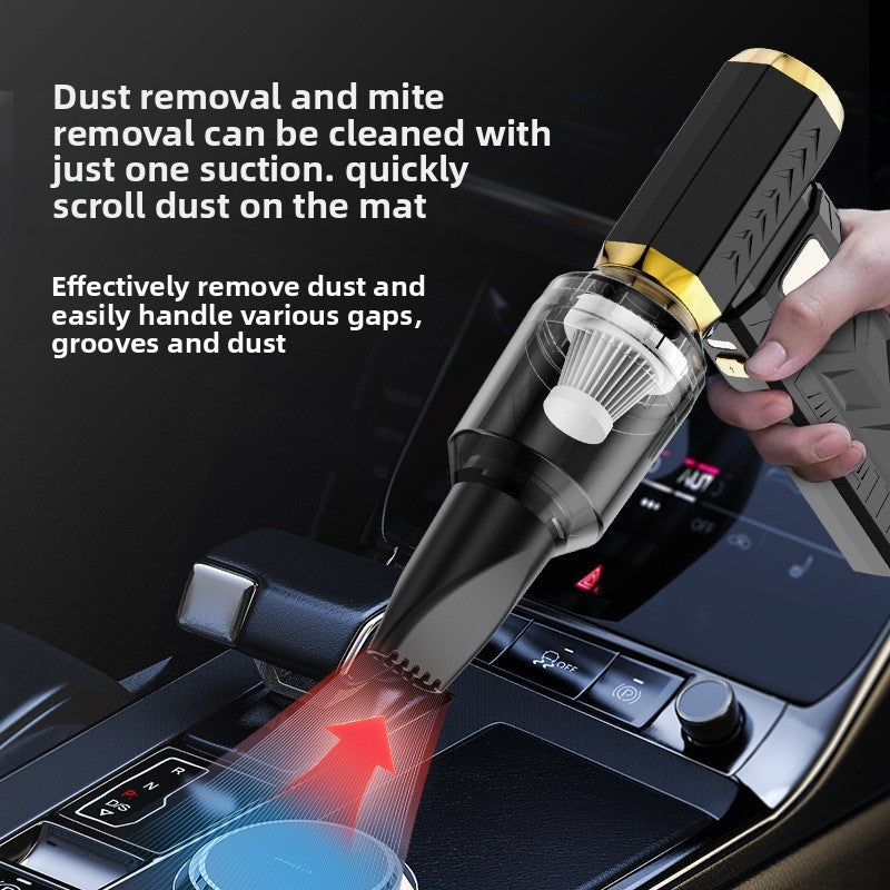 Aspirator /suflanta auto, cu 2 capete, incarcare USB, puternic si rezistent, cu afisaj digital, buton On/OFF, negru