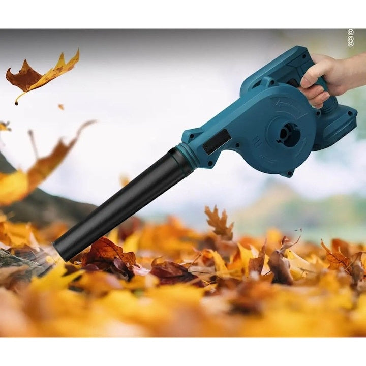 Aspirator/suflanta pentru frunze, fara fir, cu acumulator de 48W inclus, cu sac de colectare, depozitare usoara, verde