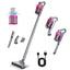 Aspirator vertical, fara fir, multifunctional, 3 viteze, putere 100 W, curatare praf eficienta, autonomie 30-45 min, cu accesorii pentru canapele si spatii inguste, negru/mov