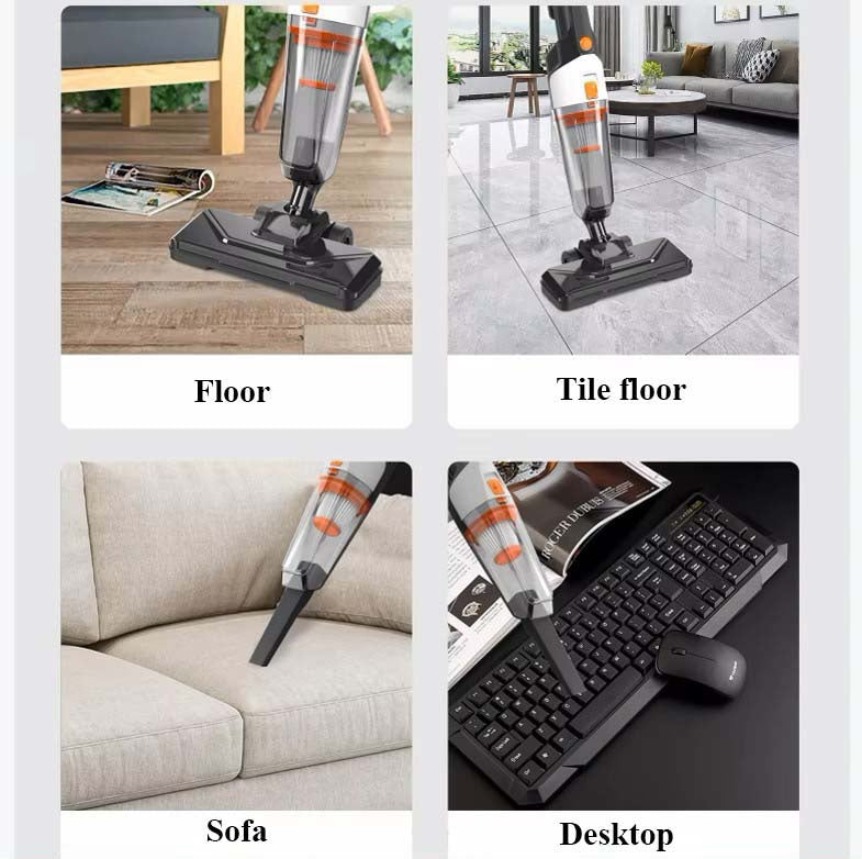 Aspirator vertical, putere 900W, sistem de filtrare ciclonic, capacitate recipient pentru praf 1L, accesorii pentru spatiile inguste, negru