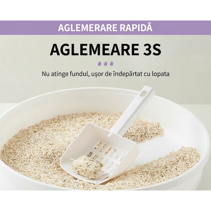 Asternut igienic pentru pisici, tofu, 6 L, Formare rapida a bulgarilor, Aroma de lamaie