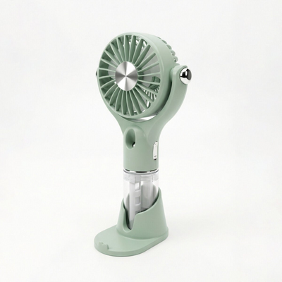 Ventilator portabil de mână, reîncărcabil prin USB, funcție de pulverizare a apei, oscilant, cu suport de masa