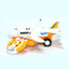 Avion de jucarie, cu telecomanda, sunete si lumini, functioneaza cu baterii, din ABS, alb