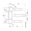 Balama cilindru usa 3 T, dimensiuni 61x16 mm