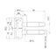 Balama Otlav M+F 055 2T 48x14 mm pentru mobilier