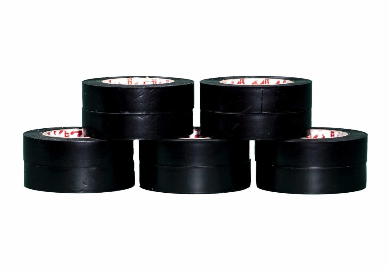 Banda de izolat PVC 16mm x 20m, set 10 role, culoare neagra