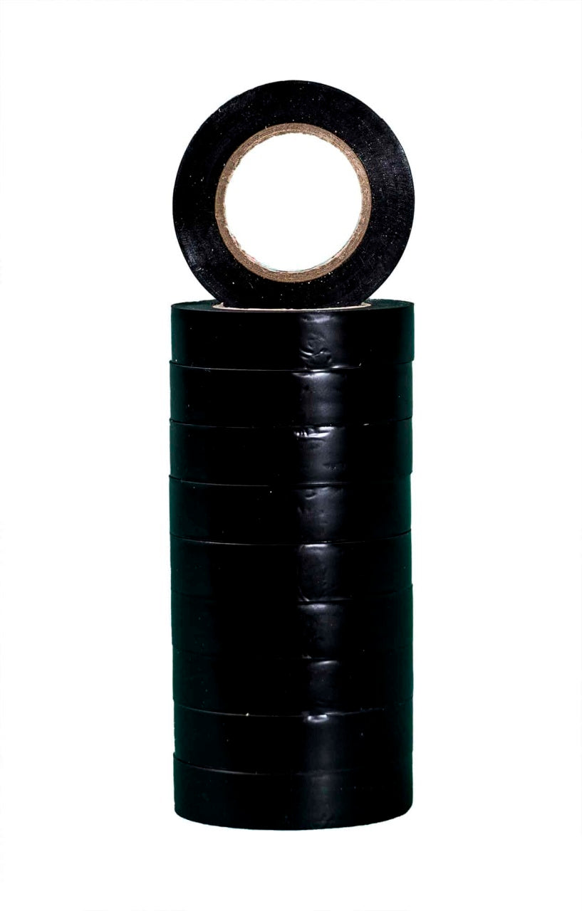 Banda de izolat PVC 16mm x 20m, set 10 role, culoare neagra