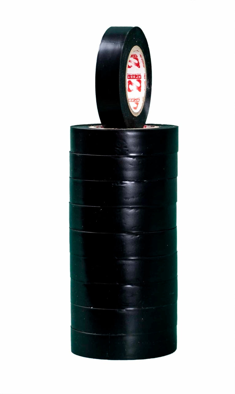 Banda de izolat PVC 16mm x 20m, set 10 role, culoare neagra