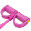 Banda elastica FOXMAG24, pentru fitness, cu pedale si maner, roz