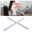 Bara aerobica si extensibila, pentru corectarea posturii, cu manere ergonomice, din metal si silicon, alb/roz