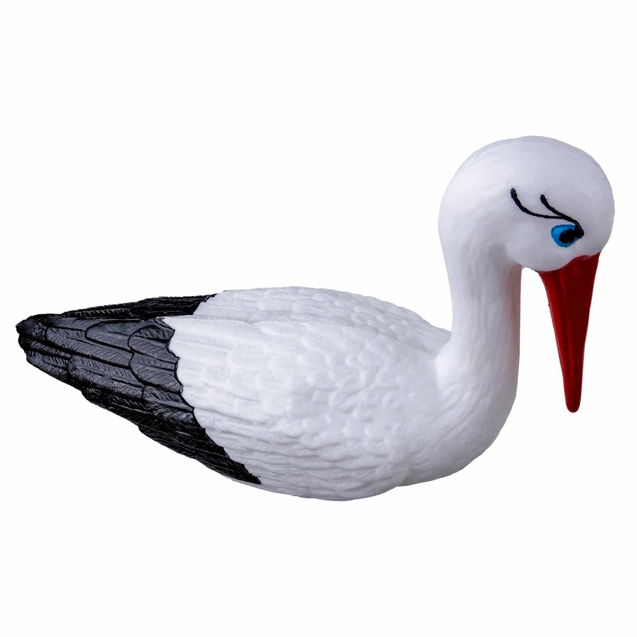 Barza decorativa pentru gradina, 83 cm, plastic durabil si picioare metalice