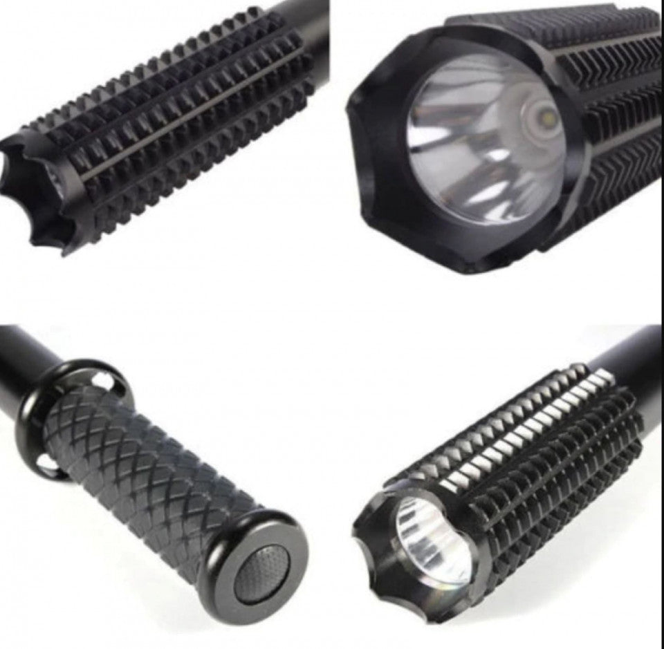 Baston cu electrosoc si lanterna Police , 42 cm, FOXMAG24®