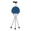 Baston de sprijin, cu scaun pliabil, cu 3 picioare antiderapante, din metal, gri