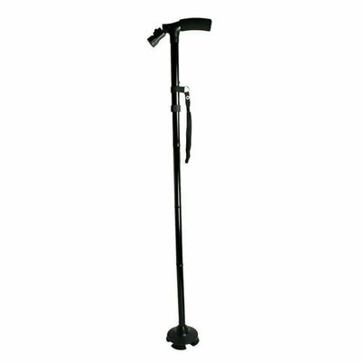Baston telescopic de sprijin pliabil cu lanterna si pivoti stabilizatori, FOXMAG24®