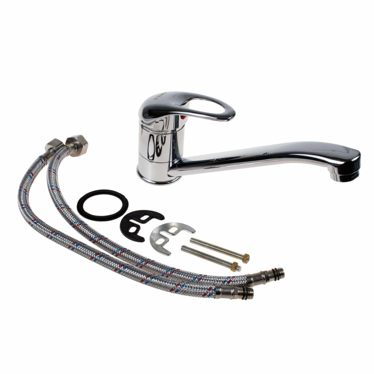 Baterie inox bucatarie cu pipa lunga 25 cm si cartus ceramic 40mm