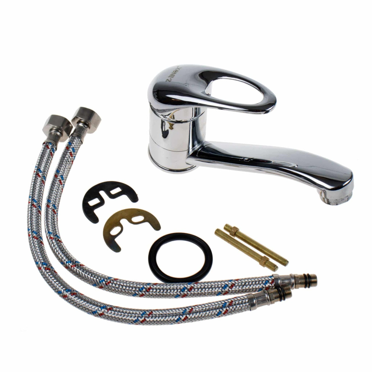 Baterie inox bucatarie cu pipa medie 15 cm si cartus ceramic 40mm