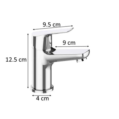 Baterie pentru baie, argintie, design simplu si elegant