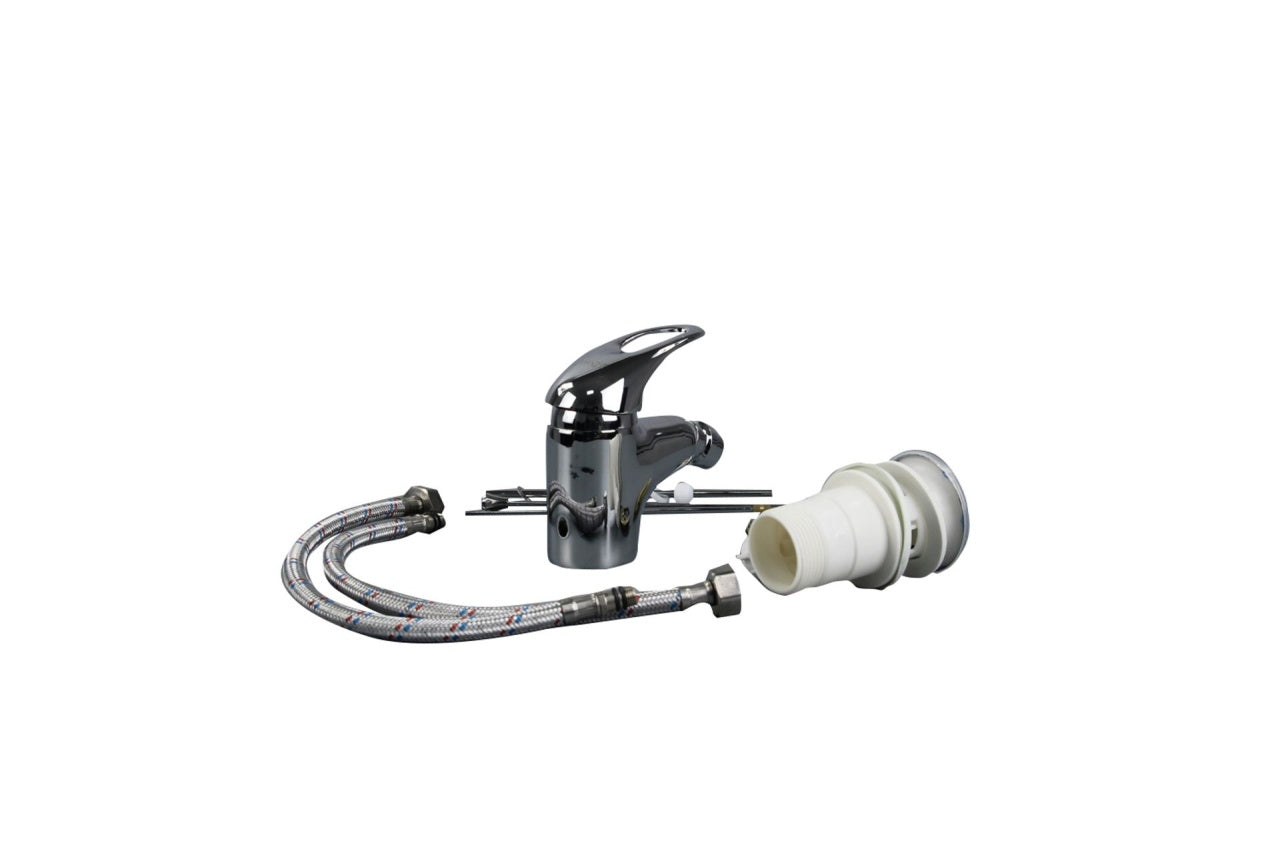Baterie pentru bideu din otel inoxidabil cu cap reglabil si cartus 40 mm