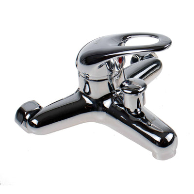 Baterie perete pentru cada inox, monocomanda, cu pachet dus inclus