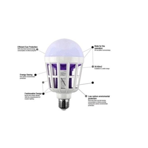 Bec cu lampa UV FOXMAG24 impotriva insectelor, silentios, alb