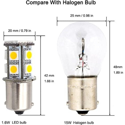 Bec LED 1156/1141, putere mare, marsarier, lumini de semnalizare parcare, lampa de frana, 13-5050SMD, DC12V, alb