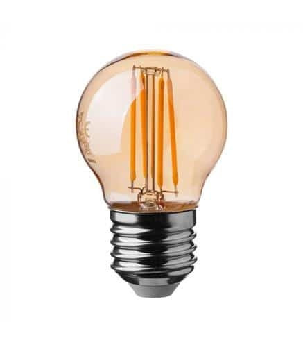 Bec LED 6W E27 220V sticla maro, iluminat economic si eficient