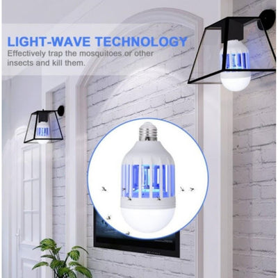 Bec LED antiinsecte cu lampa UV anti-tantari, insecte 600 lm, 60 W