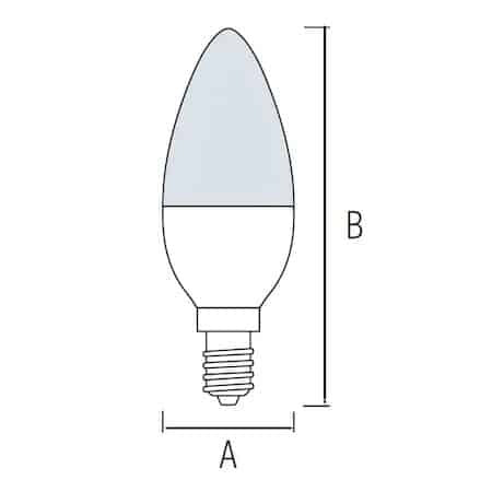 Bec LED lumanare 10W 6400K E14 1000lm lumina naturala