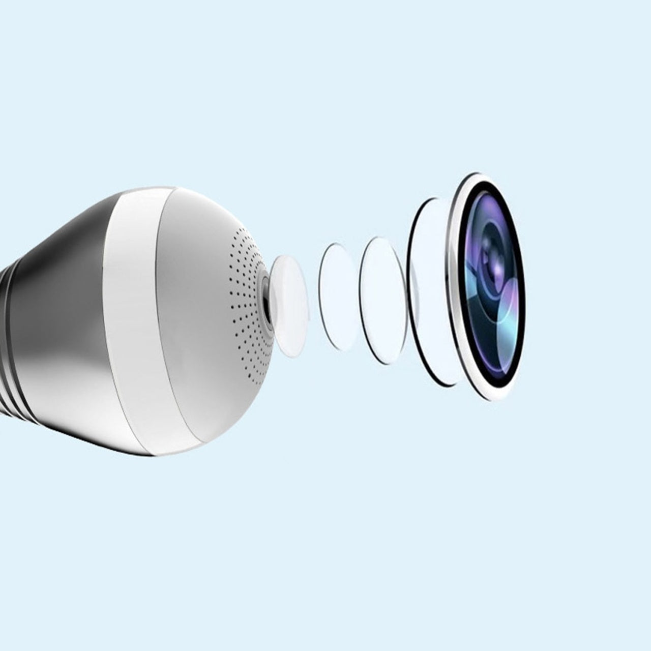 Bec Spion cu Camera Spion de Supraveghere Wireless- IP- Panoramica, Full HD 1080P, FishEye 2MP