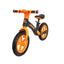 Bicicleta fara pedale copii cu roti cauciuc, scaun reglabil, 3+ ani, negru si orange