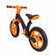 Bicicleta fara pedale copii cu roti cauciuc, scaun reglabil, 3+ ani, negru si orange