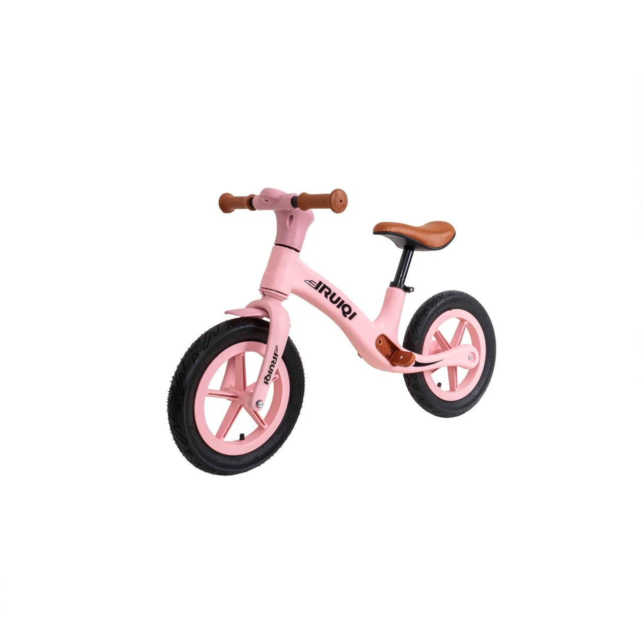 Bicicleta fara pedale copii, roti cauciuc 12 inch, scaun reglabil, roz, +3 ani